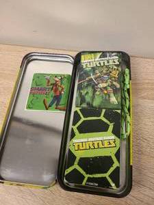 lot 63 image: Teenage Mutant Ninja Turtles 2 Deck Playing Cards Set in Tin