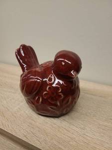 lot 81 image: Chinese Ceramic Laughing Buddha Figurine with Red Glaze