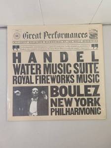lot 168 image: Handel Water Music Suite & Royal Fireworks Music - Boulez New York Philharmonic LP