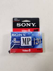 lot 349 image: Sony Video 8 8mm MP 120 Video Cassette P6-120MP NTSC