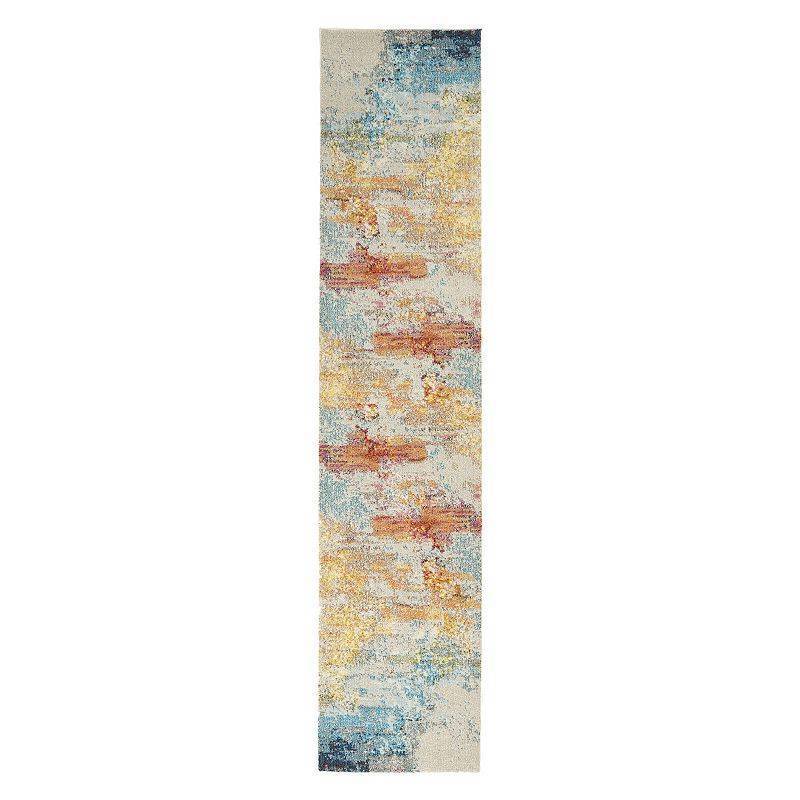 lot 9716 image: Nourison Celestial Abstract Sealife 3 11  x 5 11  Area Rug  (4x6)