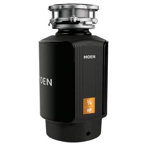 lot 1186 image: Moen Host Series 34 HP Continuous Feed Garbage Disposal with Sound Reduction for Kitchen Sink, Power Cord Included, GXS75C