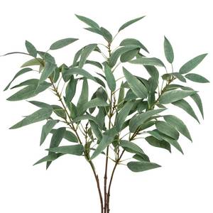 lot 1204 image: Faux Eucalyptus Stems Willow Eucalyptus Leaves 34 Long Fake Salix Leaves 3 Pcs Artificial Greenery Stems for DIY Bouquet Arrangements Centerpieces Shower Decorations-Artificial Eucalyptus Stems