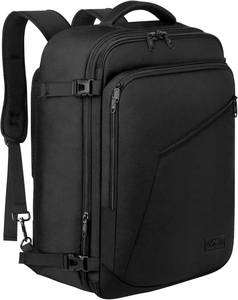 lot 1209 image: MATEIN Carry on Backpack, Extra Large Travel Backpack Expandable Airplane Approved Weekender Bag for Men and Women, Water Resistant Lightweight Daypack for Flight 40L, Black