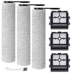 lot 1215 image: (7pcs) HEPA Filters & Replacement Brush Rollers Compatible For Tineco Stretch S6 Switch S6 S7 Stretch S9 Artist Wet Dry Vacuum Cleaner, Parts Accessories Kit Inclue 3 Vacuum Filter, 3 Brush Rollers