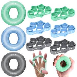 lot 1241 image: FitBeast Grip Strength Trainer, Finger Exerciser, Forearm Strengthener 9-Piece Kit, Hand Grip Strengthener Targeted Strength, Relief & Recovery (Green)