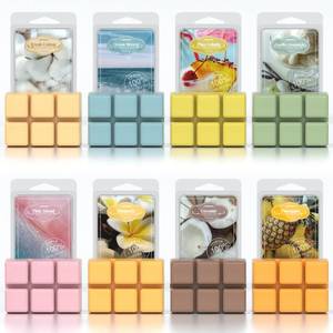 lot 1244 image: ARVIDSSON Summer Scented Wax Melts, Tropical Soy Wax Cubes for Warmer, Strong Scent Fragrance Melts, Ocean Breeze, Pina Colada, Fresh Cotton, Pineapple and More, Candle Melts Gift Set
