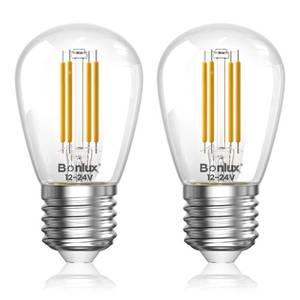 lot 1247 image: Bonlux E26 12 Volt LED Light Bulb,12V 24V DCAC Low Voltage Bulbs for Off-Grid Solar Battery Systems, Garage, Landscape, RVs, Marine Lighting, 4W 3000K S14 E26E27 Edison Base