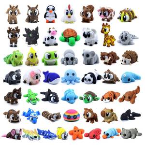 lot 1252 image: YoukkbbL 50 Pcs Mini 3D Printed Animals Figurines Set, 3D Printed Toys for Kids, Easter Basket Stuffers for Boys and Girls, School Classroom Prizes, Party Favors, Flexible Articulated Fidget Toys