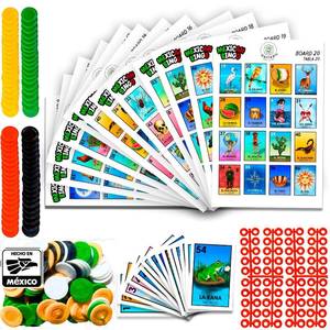 lot 1254 image: Cuit Mexican Bingo Game with 100 Bingo Chips for 20 Players Made in Mexico - Mexican Gifts de lujo - Juegos de mesa - Spanish Board Games