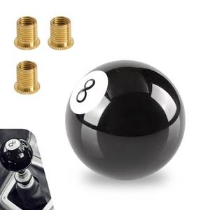 lot 1266 image: Teybouk Car Shift Knob, 8 Ball Billiard Personalized Gear Knob, Anti-Slip Manual Transmission Shift Modification Kit with Adapter, Universal for Most Manual Transmission Vehicles (Black)