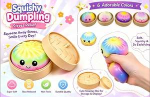 lot 1272 image: Glitter Rainbow Dumpling Squeeze Fidget,Soft PU Stress Relief Squeeze Ball for Adults,Slow Rising Squishy, Cute Anxiety Relief Decompression,PU Materia Fidget for Office or Party Favor,1 Pack(B1)