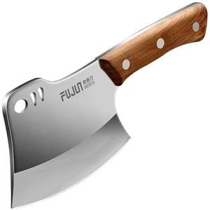 Kvlniqs Meat Bone Cleaver Knife for Meat Cutting, Handmade Heavy Duty Butcher Axes, Hand Forged Full Tang Chopper for Home Kitchen Outdoor BBQ Camping Birthday Christmas Mother Father Gifts Idea Men