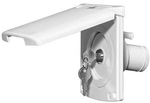 lot 1303 image: HWHongRV RV Water Inlet with Cover, Gravity Water Fill Inlet with Square Bayonet Style Cap Magnetic Attraction and Lock Keys, Fresh Water Connection for Rv Camper Motorhome Boats