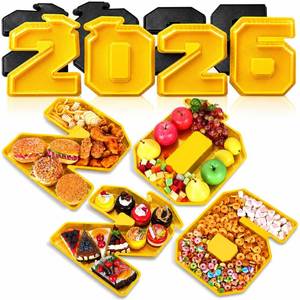 lot 1312 image: JMUQ 8 Pcs 2026 Charcuterie Numbers Fillable, 13.7 Inch 2026 Graduation Decorations Plastic Serving Tray Board Boxes for Kindergarten Preschool High School College Party Centerpieces