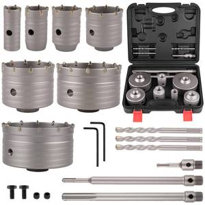 Luney 20PCS Concrete Hole Saw Kits, 30 40 50 65 80 100 110MM, Hole Saw Tool Set with 3 Core Drill Bits & SDS Plus & Max Shank for Concrete Cement Brick Stone Wall Drilling, Concrete Core Drill Bit Set