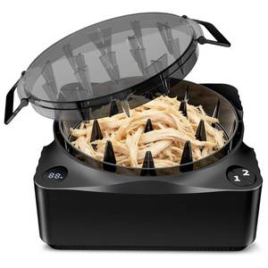 lot 1319 image: Electric Chicken Shredder for Tacos & Salads,USB Rechargeable Cordless Meat Shredder Tool Twist with 2 Timer Modes for Chicken,Beef,Pork,Suitable for Home Cooking