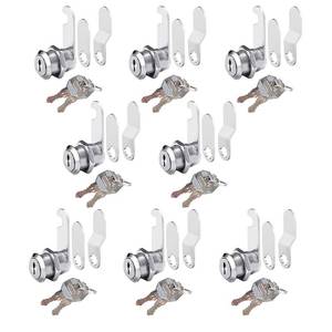 lot 1365 image: Necygoo Cabinet Locks 8 Packs Keyed Different Cam Lock 1-18 Inch 30mm with 3PCS Different Lock Plates for Kitchen Cabinet Cupboards File Cabinet Dresser