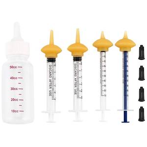 lot 1366 image: Xuanda Pet Feeding Bottle and Syringes with Nipples for Small Cat Dog Animals (Model 1)