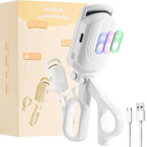 lot 1367 image: docolor Heated Eyelash Curler fast heat up within 10s, 24 hours long lasting Electric Eyelash Curler 3 Temperature Modes with USB Rechargeable safe lash curler quick natural curling eye lashes