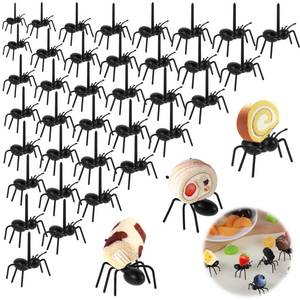 lot 1376 image: 36Pcs Ant Toothpicks, Reusable Food Picks for Bug Birthday Party Decorations Halloween Party Supplies Cute Fruit Dessert Forks Appetizer Forks for Picnic Themed Party Decorations
