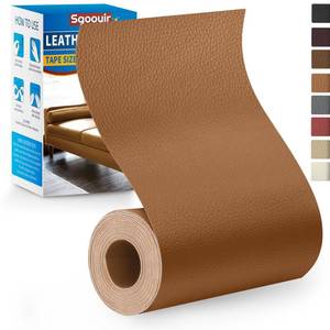 lot 1378 image: Sgooyir Leather Repair Patch Tape Kit, 4 x 63 Self Adhesive Leather Repair Patch for Furniture, Vinyl Leather Repair Kit for Car Seat, Chairs, Couch, Sofa, Boat Light Brown