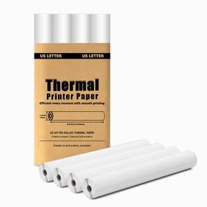 lot 1396 image: 4 Rolls Thermal Paper 8.5 x 11 for Portable Printer, Compatible with D810 M834 MT610 Pro Wireless Printers for Home Use and Travel as Letter Paper