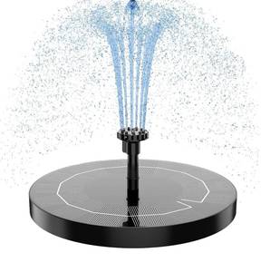 lot 1414 image: 2.5W Solar Fountain for Bird Bath 2026 Upgraded, Solar Bird Bath Fountain with 4 Fixed Rods &amp 6 Nozzles for Garden, Pond, Pool, and Patio No Battery Required, Attracts Hummingbirds &amp Wildlife