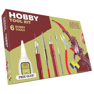 lot 1435 image: The Army Painter Hobby Tool Kit with Glue & 6 Tools Drill incl. 3 Bits, Knife, Side Cutter, Sculpting Tool & Green Stuff - for Warhammer & D&D Modeling Plastic, Resin & Metal Miniatures