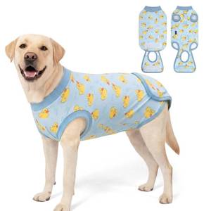 lot 1442 image: cyeollo Recovery Suit for Dogs Surgery Suit Female Spay Soft Pet Onesie Bodysuit Male Dog Neuter, Medium Large Dogs Surgical Recovery Shirt, Yellow Duck, XL