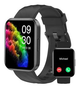 lot 1468 image: RUIMEN Smart Watches for Men Women (AnswerMake Calls) Compatible with iPhoneAndroid Phones, 1.85 HD Screen Fitness Tracker Heart Rate Monitor 100 Sports Tracker Watch Waterproof (Black)