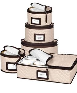 lot 1470 image: China Storage Containers 5-Piece Set Moving Boxes for Dinnerware, Glasses, Plates, Mugs