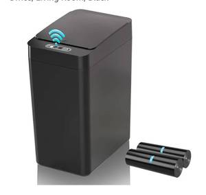 lot 1484 image: kaylowe Automatic Bathroom Trash Can Touchless 2.6 Gallon Garbage Cans with Lid Small Slim Motion Sensor Smart Trash Bin for Kitchen, Bedroom