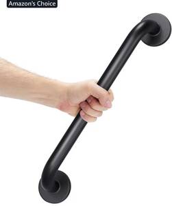lot 1501 image: AmazerBath Shower Grab Bars for Seniors Anti Slip, Bath Safety Grab Bar for Needy, Stainless Steel Bathroom Safety Grab Bars, Thickened Bar Bigger Base Holds 500LBS, 16 L x 1 D, Black