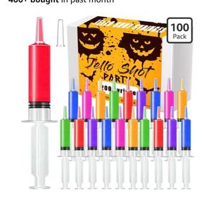 lot 1511 image: 100 Pack Syringes with Tip Cap, 20ml Liquid Syringe BPA-Free Suringes