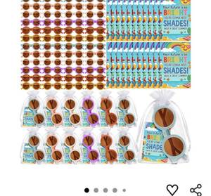 lot 1523 image: 48 Sets Preschool Kindergarten Graduation Gifts Bulk End of Year Student Gifts from Teacher Includes Kids Sunglasses Blessing Cards Bags Ribbons for Class of 2026 Party Favors (Cute Style)