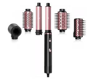 lot 1527 image: SKIMI 110,000 RPM Brushless Motor Hair Dryer Brush - 5 Multi-Styler for Fast Drying, Curling, Volumizing & Straightening  High-Speed Hot Air Brush for All Hair Types (Black & Red)