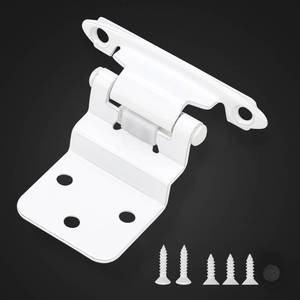 lot 1534 image: 50 Pack 25 Pairs 38 Inset Cabinet Door Hinges - White Offset Self Closing Hinges