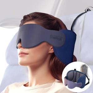lot 1544 image: Inspireyes Travel Pillows for Airplanes, 360° Head Support for Long Flight, Soft Airplane Pillow with 3D Eye Mask for Sleeping, Stop Bobblehead, Airplane Headrest Gadgets, Dark Grey