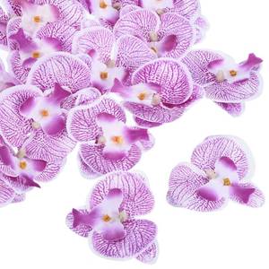 lot 1551 image: PATIKIL 2.8 Artificial Orchid Flower Heads, 40 Pack Silk Phalaenopsis Fake Butterfly Orchid Heads for Wedding Floral Bouquet Decor DIY Craft Making, Purple