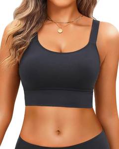 lot 1556 image: Women Sports Bra Swim Tops - Crop Bikini Top Supportive Bathing Suit Top Swimwear Black