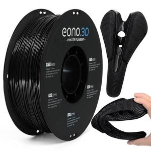 lot 1567 image: EONO3D 85A TPU 3D Printer Filament Extra Soft &amp Flexible Rubber-Like Filament, Durable &amp Wear-Resistant, 1.75mm �0.03mm, Smooth Feeding, Ideal for RC Car Tires, LEGO Wheels, Phone Cases 1kg Black