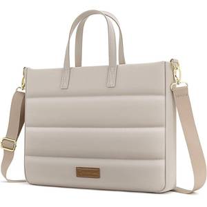 lot 1585 image: RAINYEAR Laptop Bag for 13-14 Inch MacBook Computer Chromebook Notebook, Protective Padded Waterproof Lightweight Elegant Laptop Bag with Shoulder Strap, Khaki