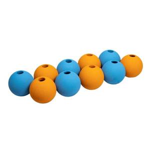 lot 1589 image: Amazon Basics Interactive Bouncy Durable Rubber Dog Toy Balls, 2.5 inch, Multi-Color BlueOrange, Pack of 10