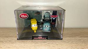 lot 24 image: New Old Stock Disney Store Cars 2 Ape & Professor Z Die-Cast 2-Pack Collector Case