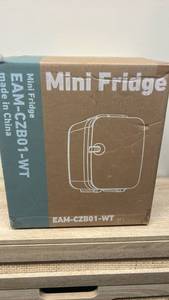 lot 38 image: New in box Mini Fridge EAM-CZB01-WT