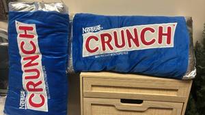 lot 47 image: Nestle Crunch Candy Bar Plush Pillows Set of 2