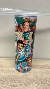 lot 60 image: Miami Dolphins Legends Caricature Skinny Tumbler