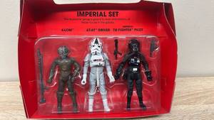 lot 63 image: New old stock Star Wars Imperial Set 3-Pack Action Figures. Collectors you will want these 