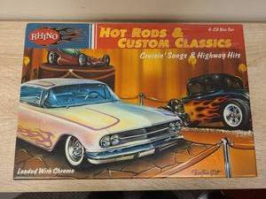 lot 92 image: Rhino Hot Rods & Custom Classics 4-CD Box Set with MoonEyes Extras